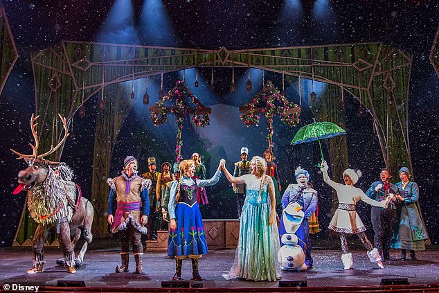 Emma says: ‘There's also a cinema and two theatres, where they put musicals on. We watched Frozen [pictured], which was brilliant'