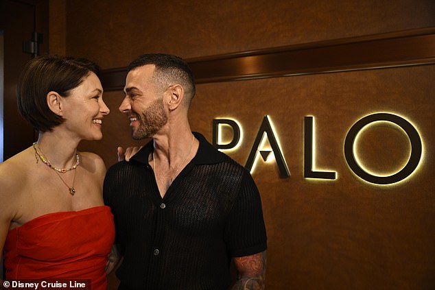Emma was surprised by how much was on offer for adults on the Disney Fantasy - including the adults-only Italian restaurant, Palo (pictured above)