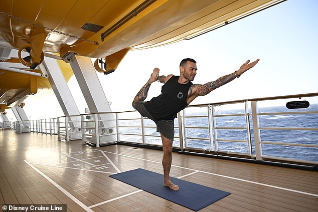 Matt and Emma took part in yoga, and went to the ship's spa and gym