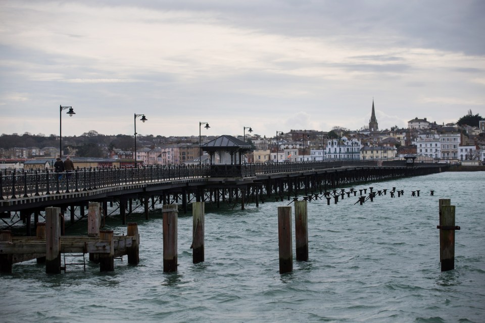 Ryde pier on the Isle of Wight, England.