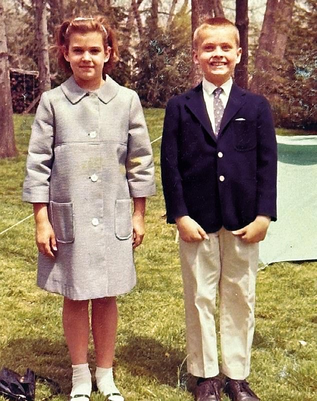 Karen was Kelsey¿s younger sister, and he took his rage-fuelled walks in the aftermath of her brutal murder in July 1975, two weeks shy of her 19th birthday. Pictured together as children, dressed for Easter Sunday