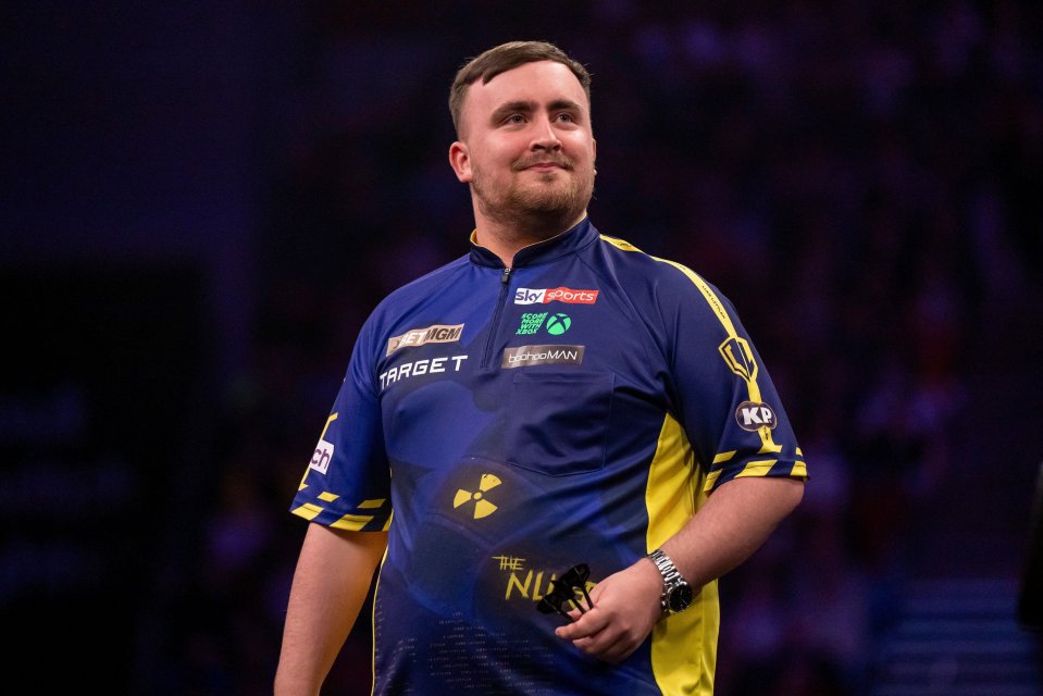 Luke Littler at the BetMGM Premier League Darts.