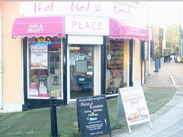 Sarah's first ever nail salon. Sarah opened a funding business called TNB Skills Training in Kent, helping people of all ages to access government money and fund training