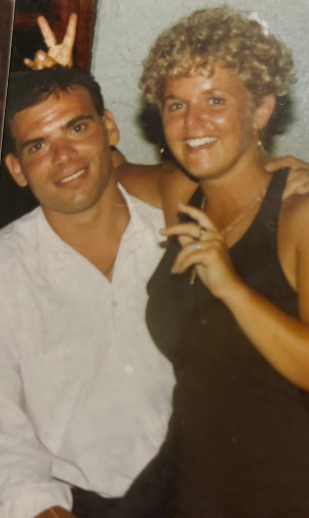 Sarah left school at 16 and flitted from job to job. By the time she was 21, Sarah had met her now husband Andy and the pair had married and began to start a family (Sarah pictured with her now husband Andy)