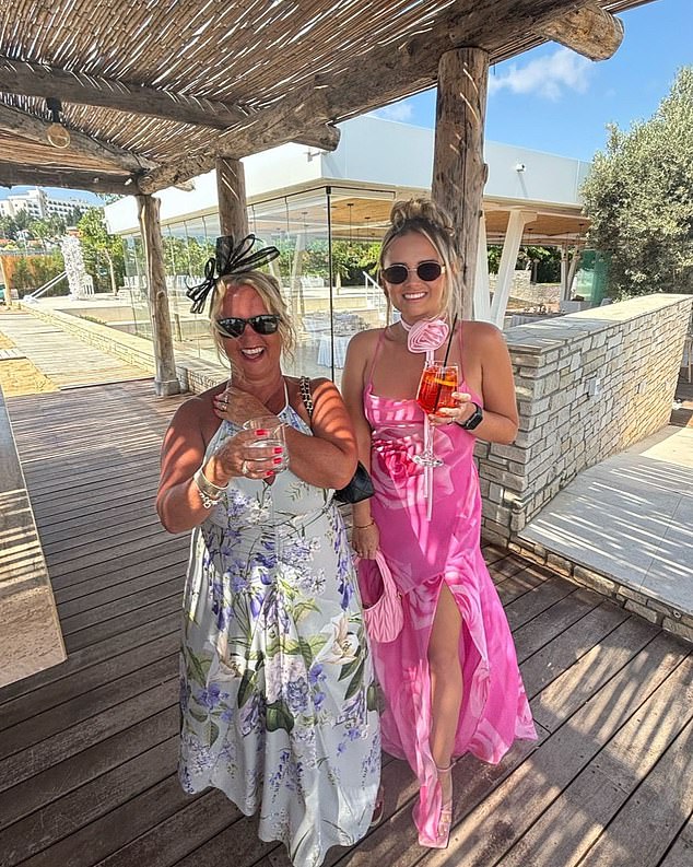 She also helped her daughter Naomi who joined her straight from school studying qualifications in nails and beauty (Sarah pictured with her daughter, Naomi)