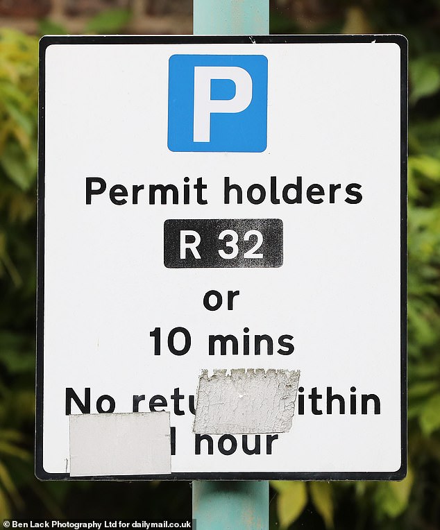 Residents parking signs doctored to stop shoppers parking outside their homes nearby