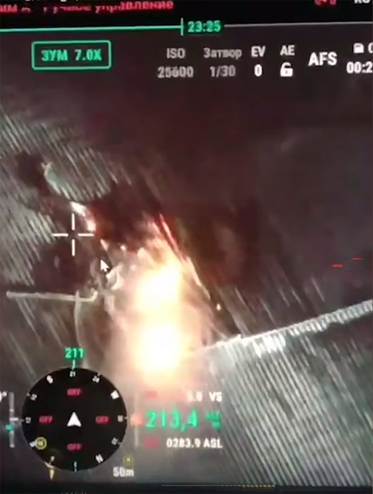 Drone footage of explosion at Chernobyl power plant.
