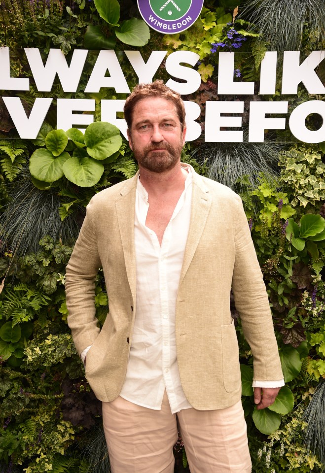 Gerard Butler at Wimbledon.