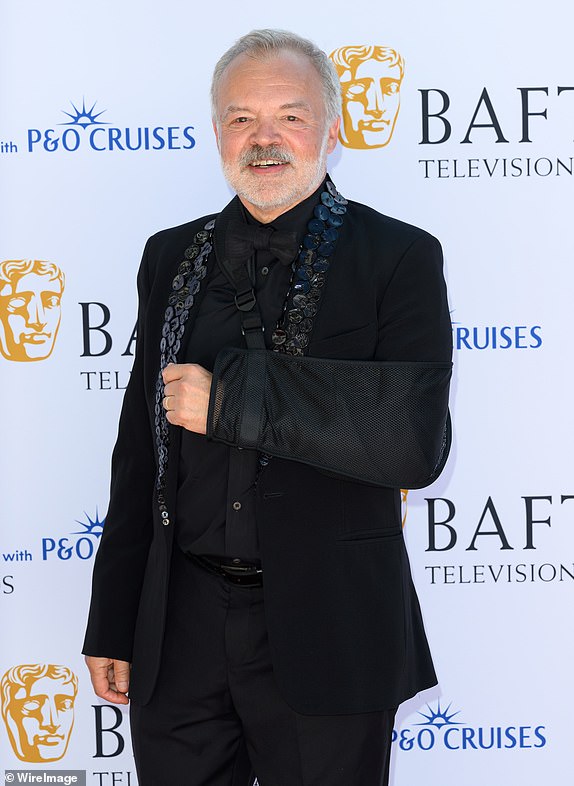 LONDON, ENGLAND - MAY 11: Graham Norton attends the 2025 BAFTA Television Awards with P&O Cruises at The Royal Festival Hall on May 11, 2025 in London, England. (Photo by Karwai Tang/WireImage)