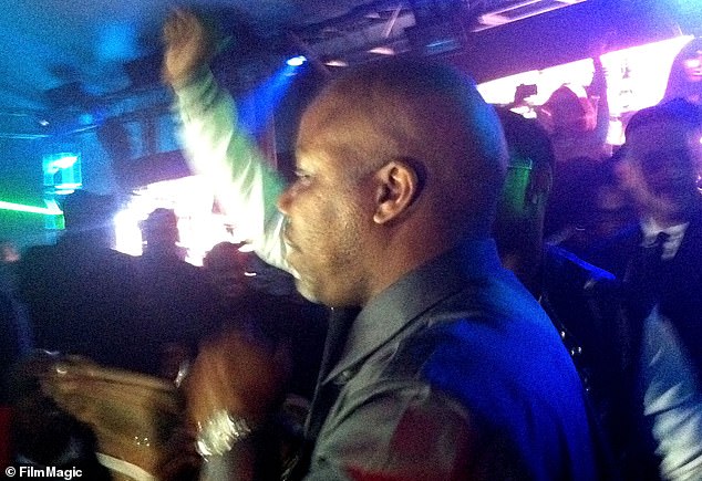 Too Short is pictured at the same party, standing right beside Diddy