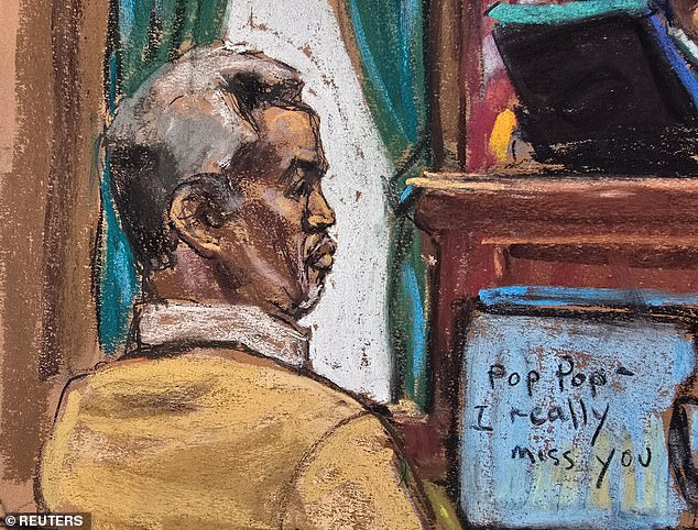 Combs has pleaded not guilty to federal sex trafficking and racketeering charges. His defense says that, although he could be violent, nothing he did amounted to a criminal enterprise. Combs insists all the sex was consensual. Pictured: Combs listens as lawyer Anna Estevao cross-examines Ventura during the sex trafficking trial in New York City on May 15