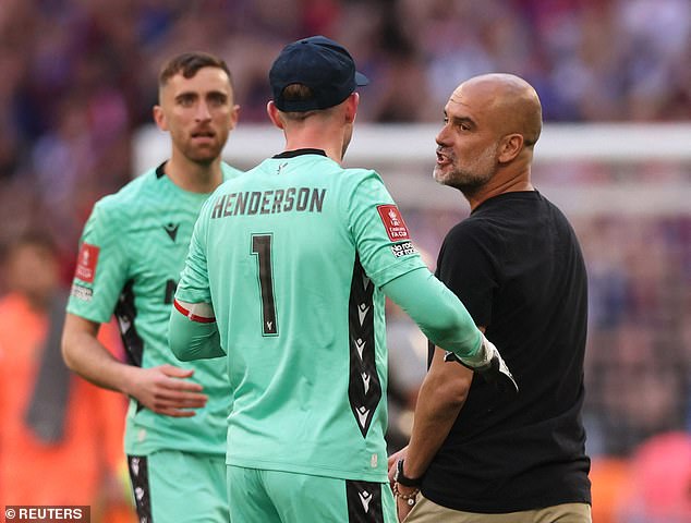 He appeared to angrily confront Crystal Palace goalkeeper Dean Henderson at full time