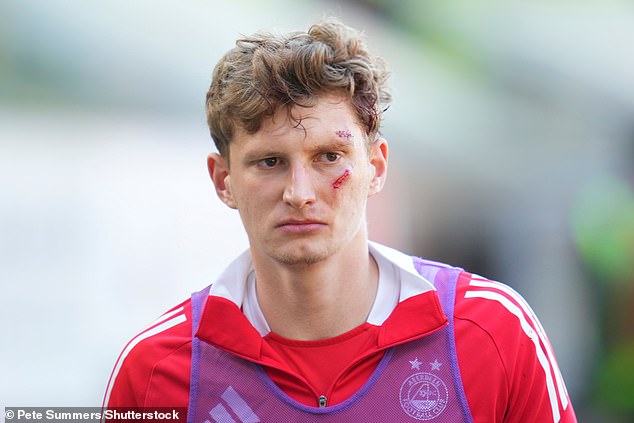 MacKenzie required stitches after being hit by an object that was thrown by Aberdeen fans