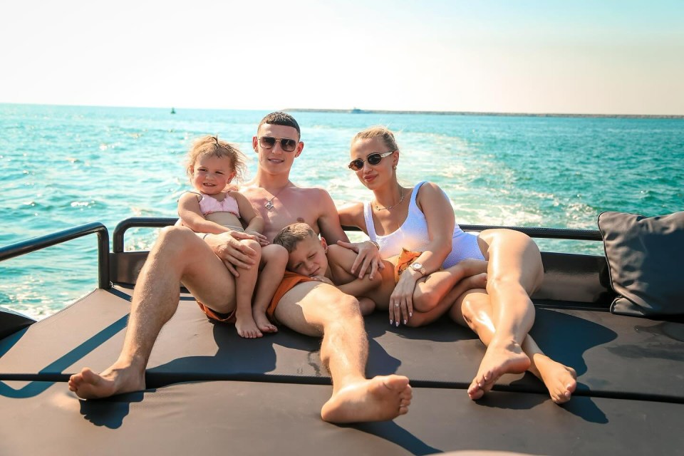 Family on a boat.