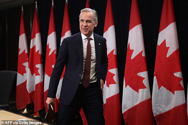 The King gave a warm welcome to the new Canadian prime minister Mark Carney (pictured) at Buckingham Palace in March