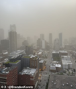 'I live in a high rise downtown and I'm worried the windows are going to blow in,' one user on X wrote
