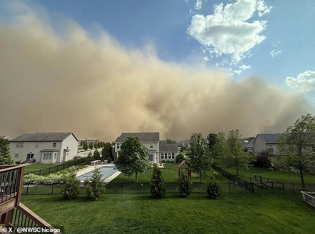 The whipped up dust and debris picked up from dry farmland by nearly 70mph winds caused a series of accidents as NSW advised residents to stay indoors