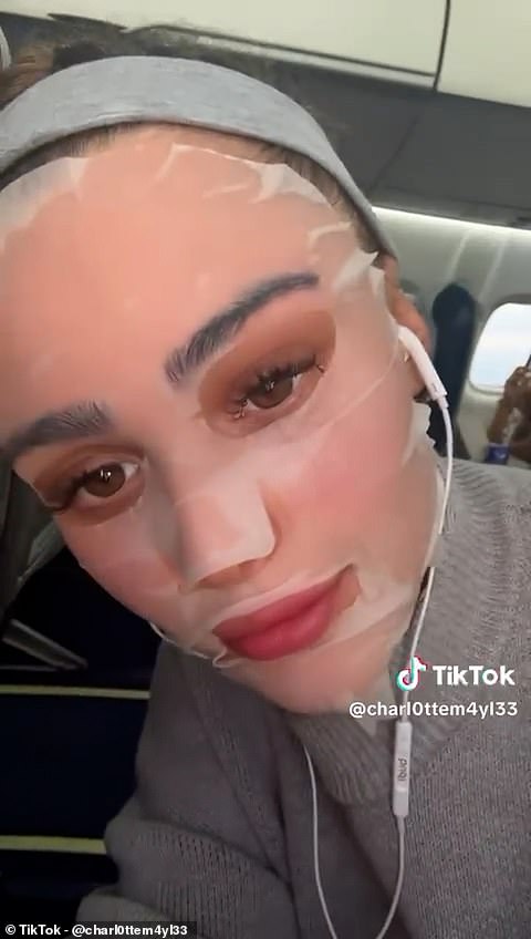 Just hours before her arrest, Miss Lee had posted a TikTok of herself on a plane, wearing a facemask, as she flew over a pretty island. The location of the video was tagged as Bangkok