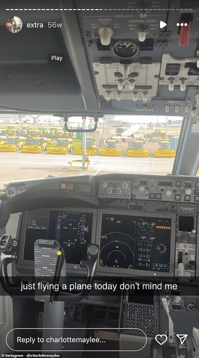 Images posted on her social media even show the cockpit of one of the planes she worked on
