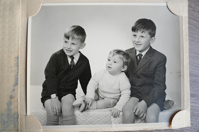Pictured in 1966, Ed with his older brothers, Charles (left) and Henry