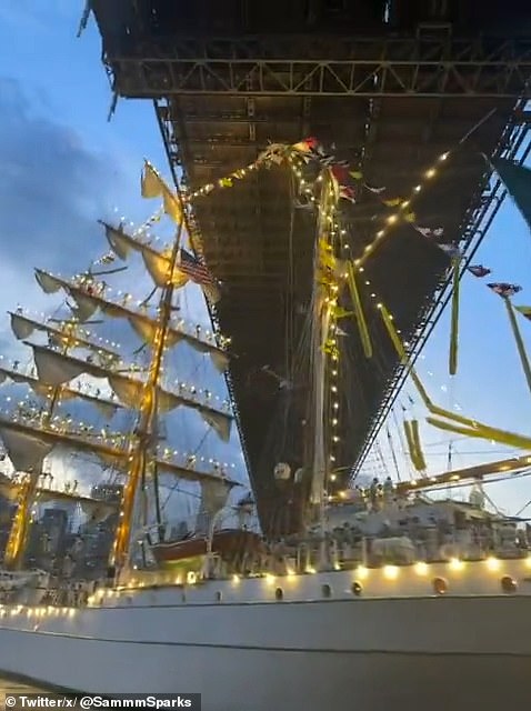 Dozens of victims were reported injured on board, with four sailors in critical condition, according to fire officials