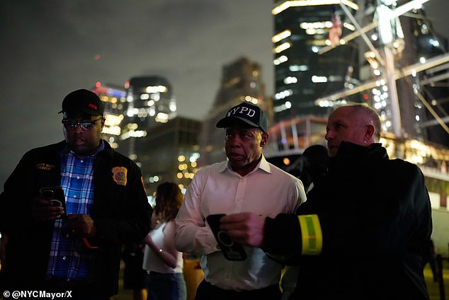 New York City Mayor was on the scene and gave a press conference just before 11pm on Saturday night
