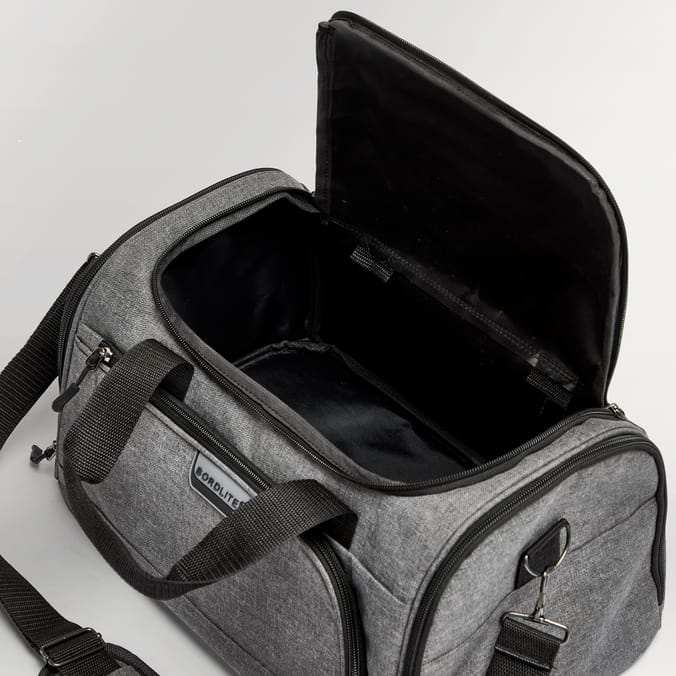 Airline-approved under-seat cabin bag.