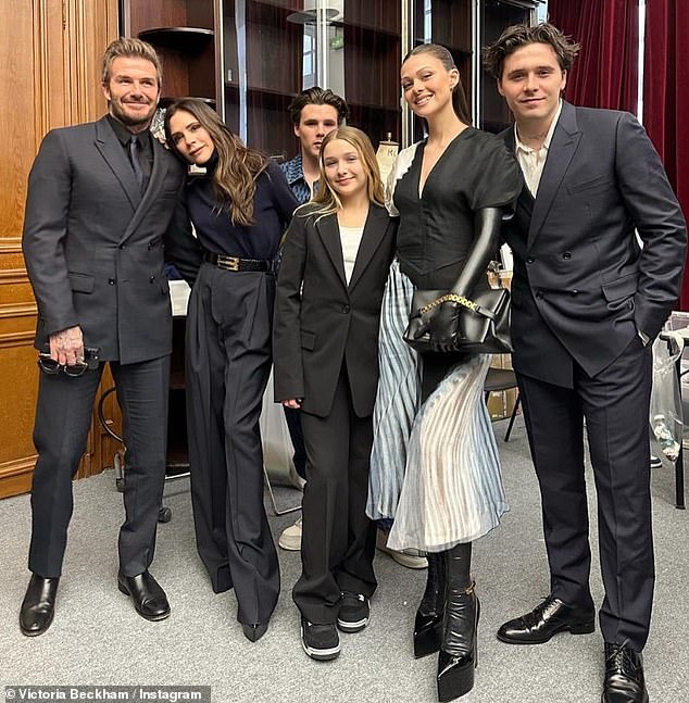 Amid ongoing feud rumours, Brooklyn and Romeo shocked fans when they turned out to support Victoria at her Fall/Winter Paris Fashion Week catwalk show