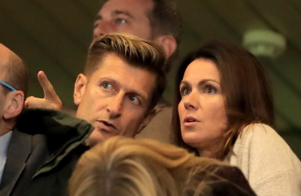 Susanna Reid and Steve Parish at a Chelsea FC and Crystal Palace match.