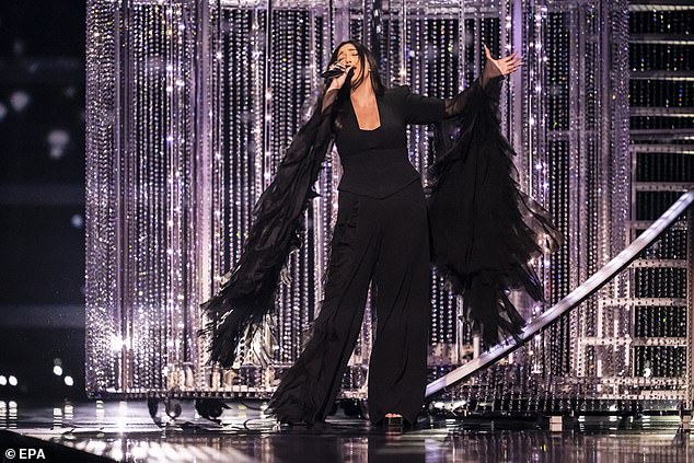 It comes amid fury over Israel's participation in the competition as Yuval received a barrage of criticism, from jeers and boos in her preview to ex-winners signing letters to ban the country from Eurovision (pictured)