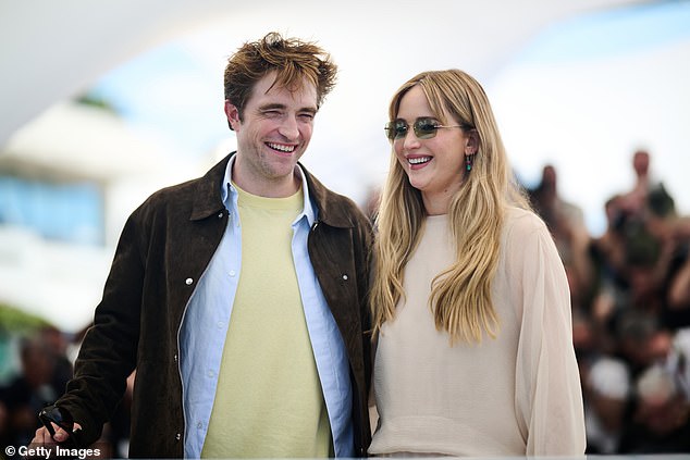 In the film, Jennifer stars as Grace, a new mother whose mental health begins to deteriorate as her marriage crumbles, with Robert Pattinson (pictured) starring as her husband Jackson