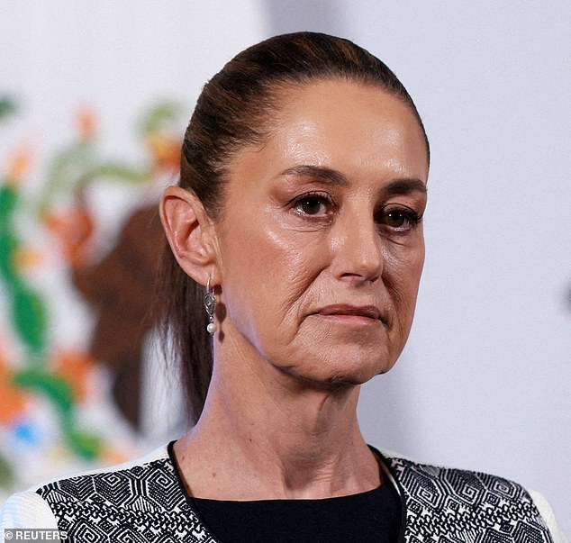 Early Sunday, Mexico President Claudia Sheinbaum (pictured in April) sent her condolences to the loved ones of the two deceased crew members