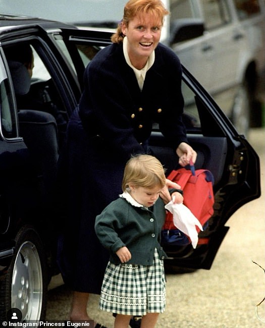 Eugenie shared a sweet childhood photo on Instagram last year as she praised her mother, Sarah Ferguson, for giving her the confidence to proudly display her scoliosis scar