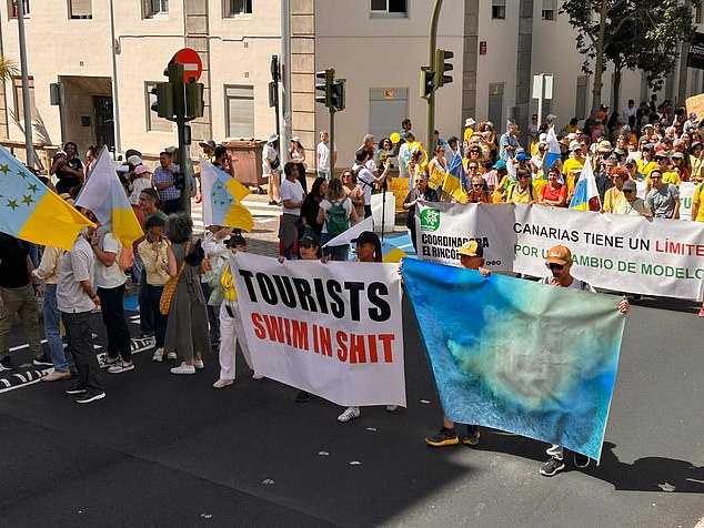 Protestors want a 'significant' tourist eco-tax that will be used to pay for the conservation and maintenance of natural spaces