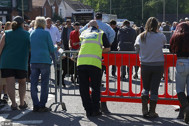 Sadly, in the past some of the horses at the event have had to be put down (A man in an RSPCA jacket is seen overlooking Wickham 2024's event)