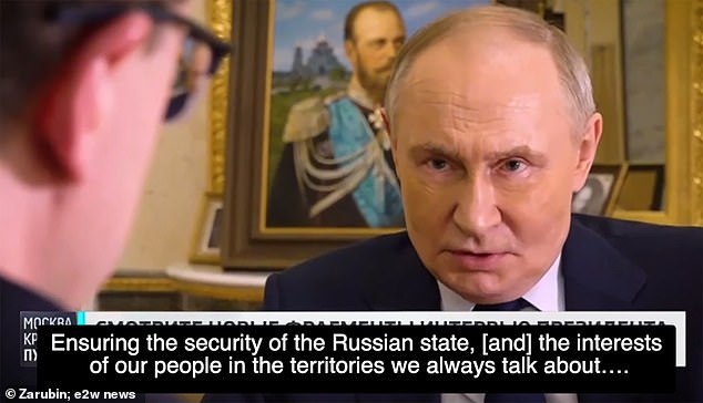 The message was released on the eve of a scheduled Monday phone call between Trump and Putin