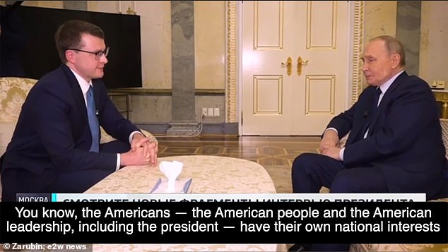 Putin stressed that he plans to finish what he started three years ago and warned that Trump should not push him into a US blueprint for stopping the war