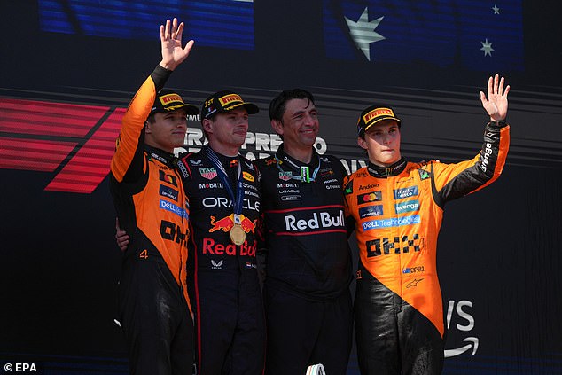 McLaren have dominated in recent races, but Verstappen took top spot on the podium this time