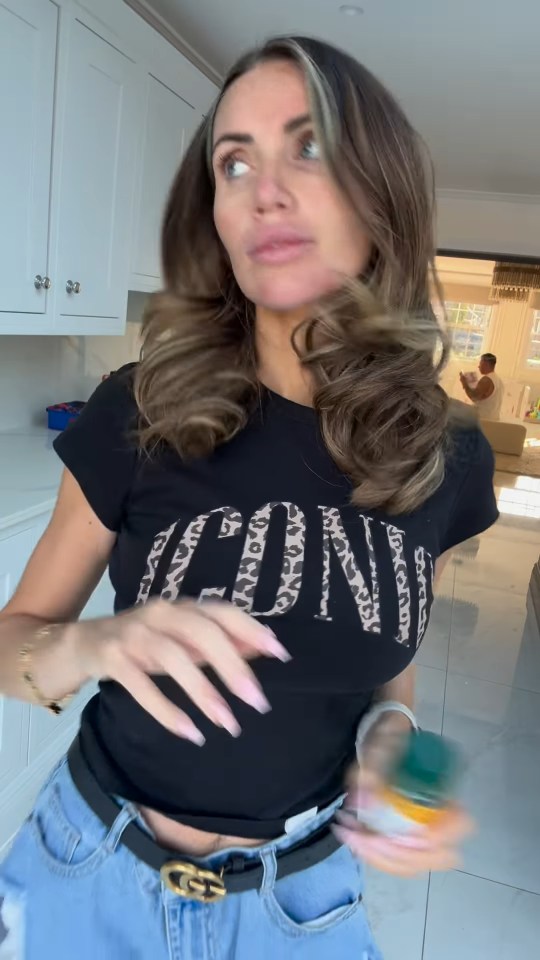 Amy Childs in a video, expressing concern about recent weight loss.
