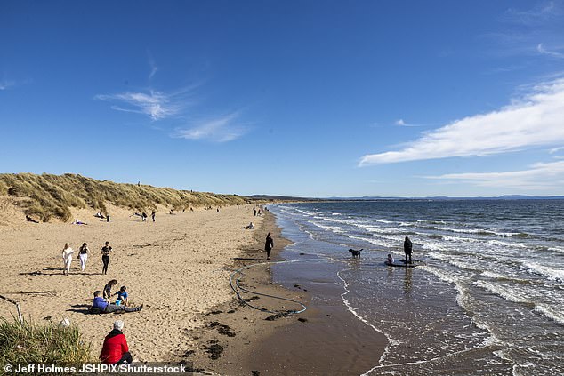 Police were called to reports of a disturbance on Irvine Beach in Ayrshire, Scotland, on Saturday evening