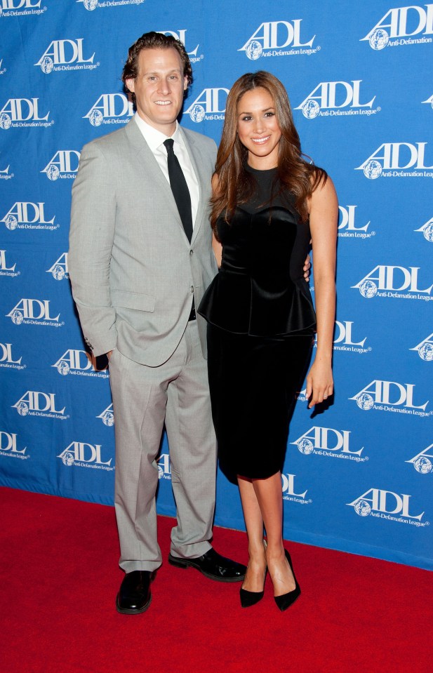 Meghan Markle and Trevor Engelson at the Anti-Defamation League Entertainment Industry Awards Dinner.