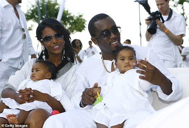 Jessie and D'Lila pictured with their parents Kim Porter and Diddy