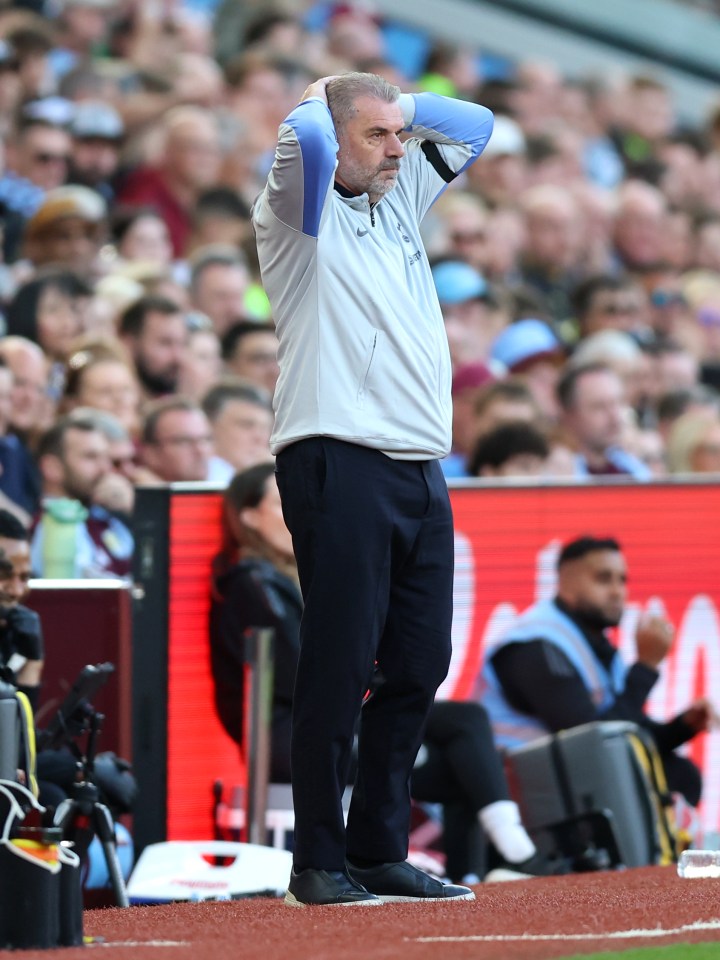Ange Postecoglou, Tottenham Hotspur manager, at a match.