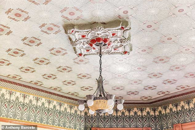 An well-maintained vintage chandelier