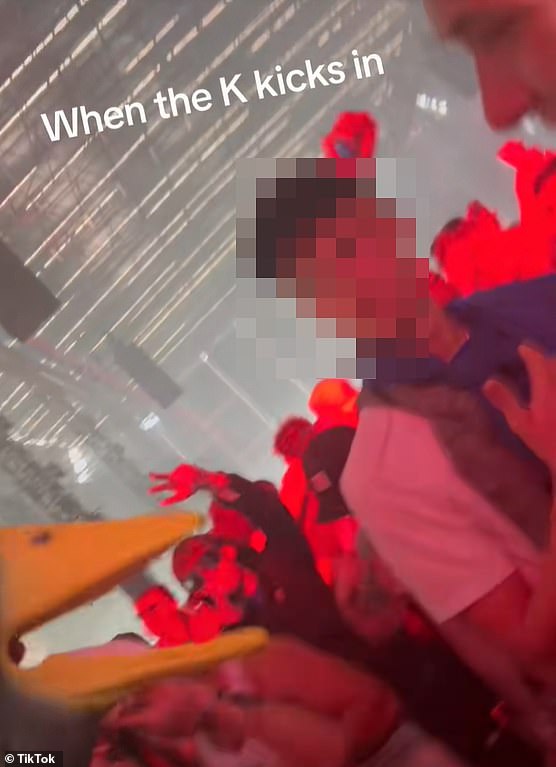 This clip was subtitled 'when the K kicks in' and showed a man staring into the distance on a dancefloor