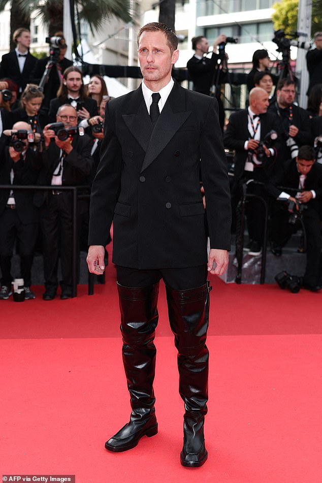 As well as an eight-minute standing ovation at Cannes it has also earned praise from the critics (Alexander Skarsgard seen at the premiere)