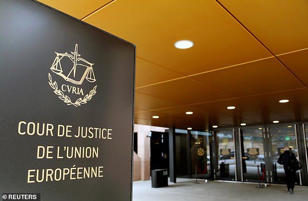 Under so-called dynamic alignment, EU laws would have to be placed on the UK statute book again and Britain would again be placed under the jurisdiction of the European Court of Justice (pictured)