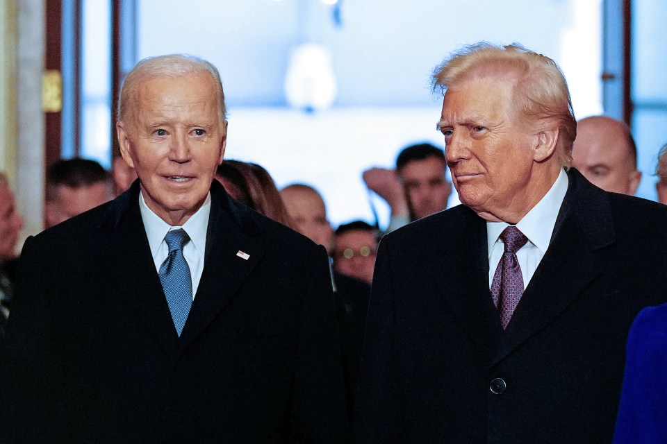 President Biden and President-elect Trump at an inauguration ceremony.