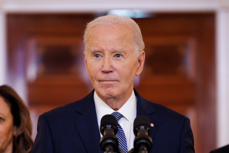President Biden speaking at a press conference.