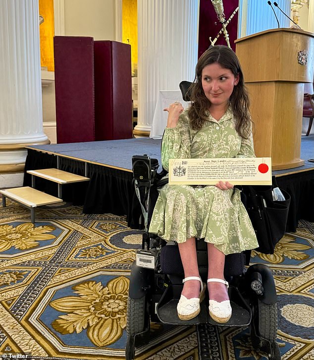 Taking to X, formerly known as Twitter, Anna shared a snap of herself next to the steps which led onto the stage